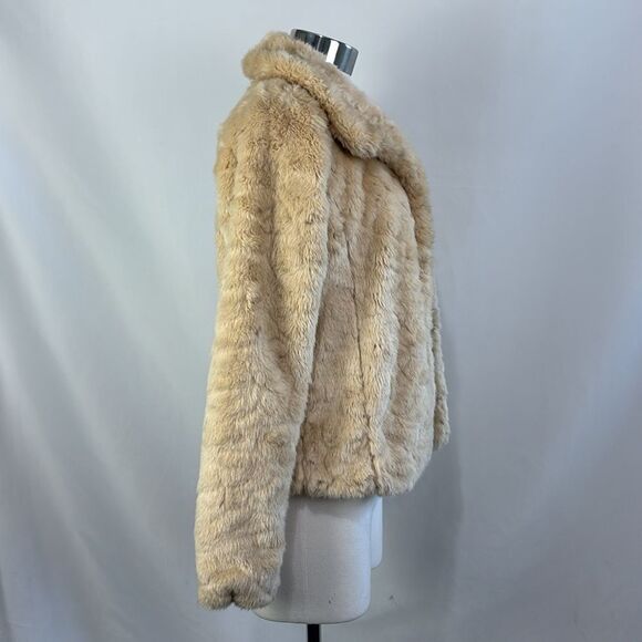 Abercrombie Faux Für Cream Crop Jacket - Picture 3 of 7